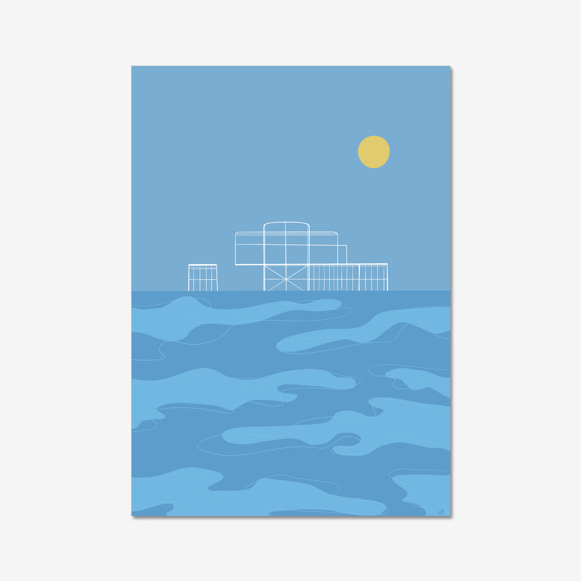 Brighton Old Pier Giclee Art Print