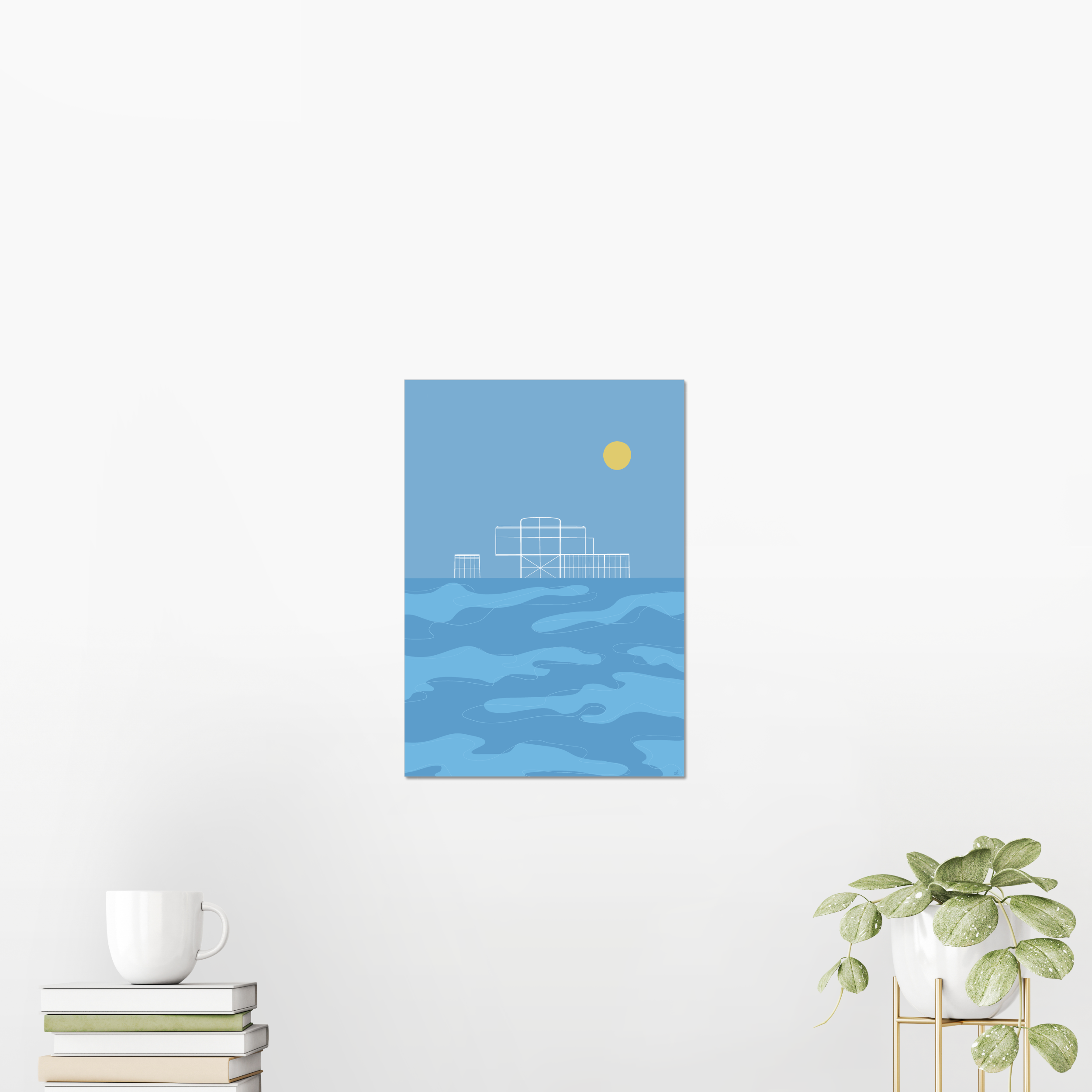 Brighton Old Pier Giclee Art Print
