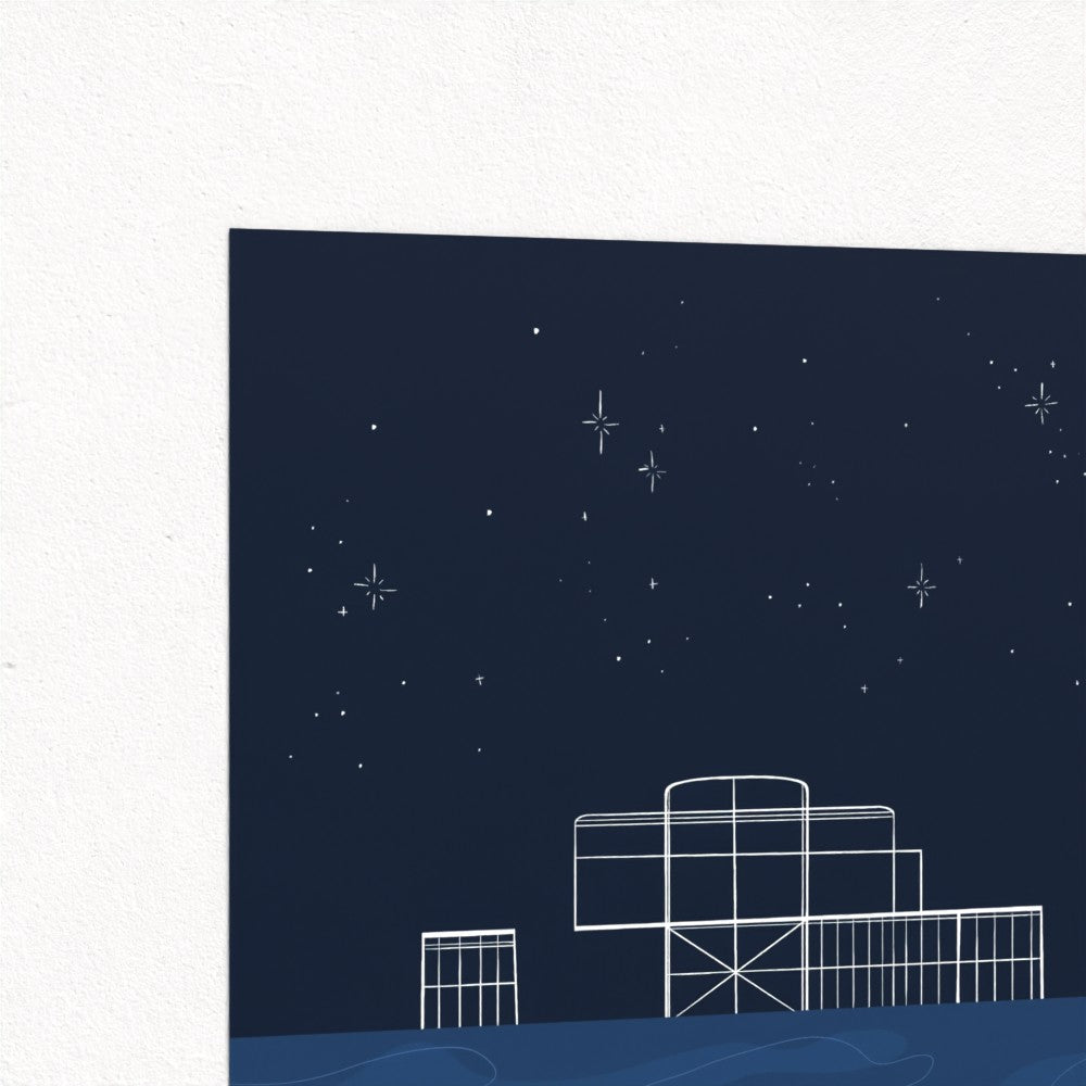 Brighton Old Pier Night Giclee Art Print