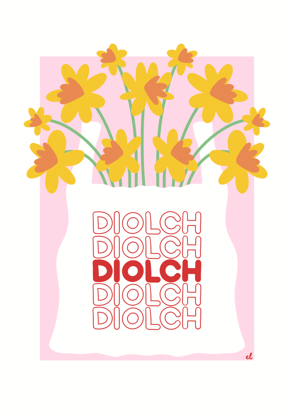 Diolch Daffodils Giclee Art Print