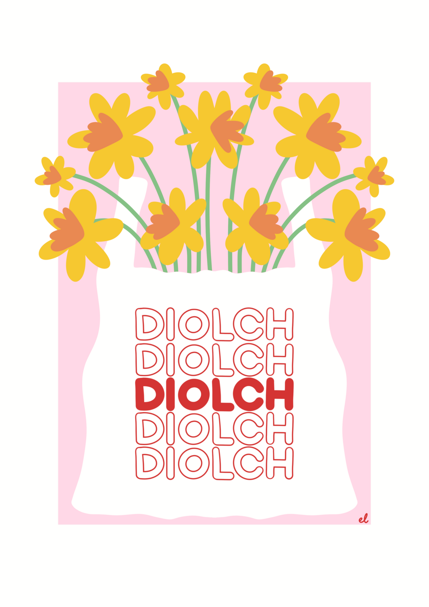 Diolch Daffodils Giclee Art Print