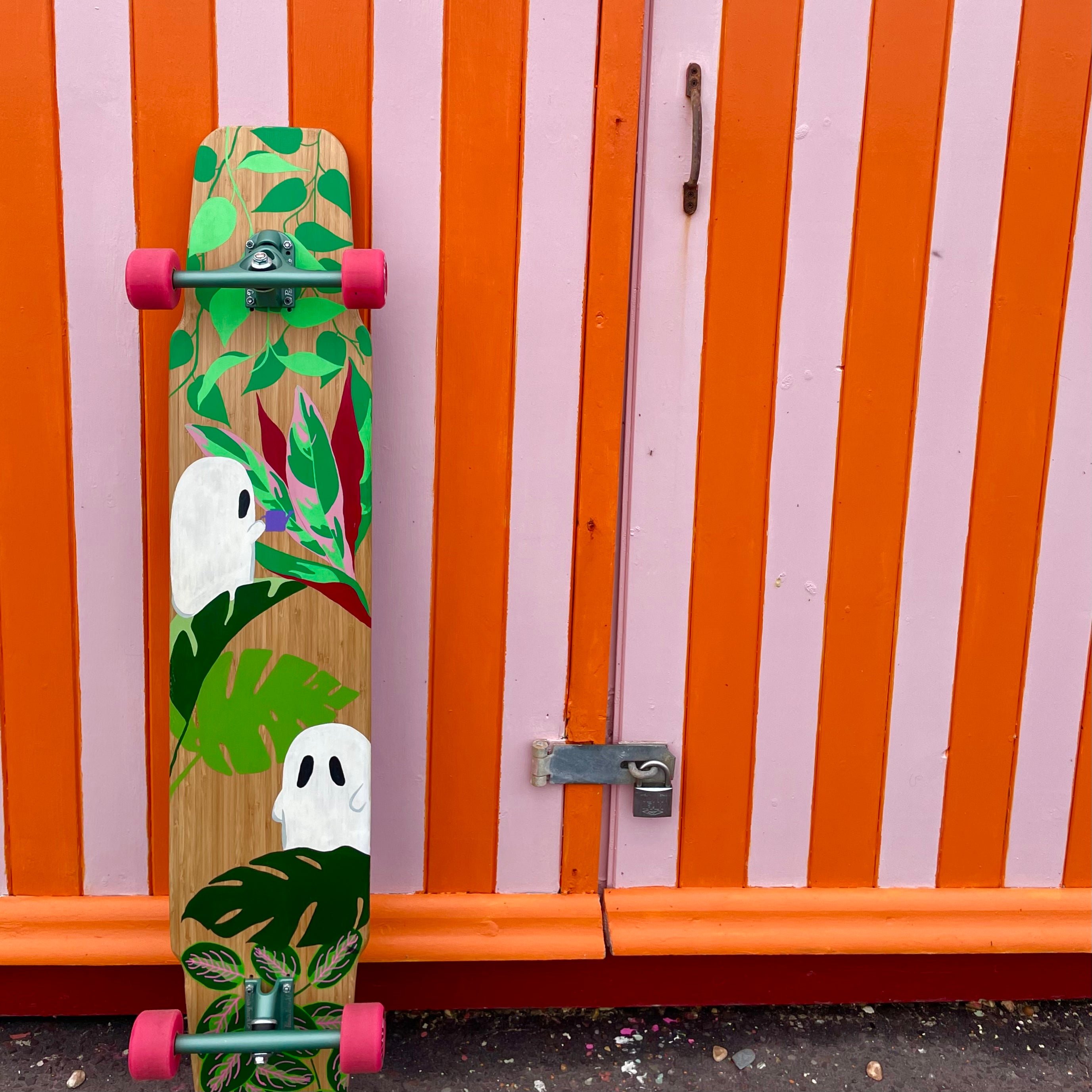 Gardening Ghouls Painted Skateboard