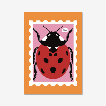 Ladybird / Buwch Goch Gota Giclee Art Print