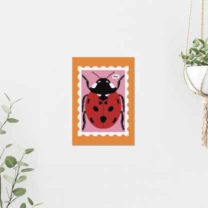 Ladybird / Buwch Goch Gota Giclee Art Print