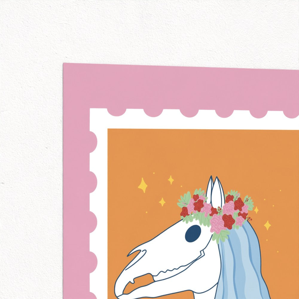 Mari Lwyd Welsh Giclee Art Print