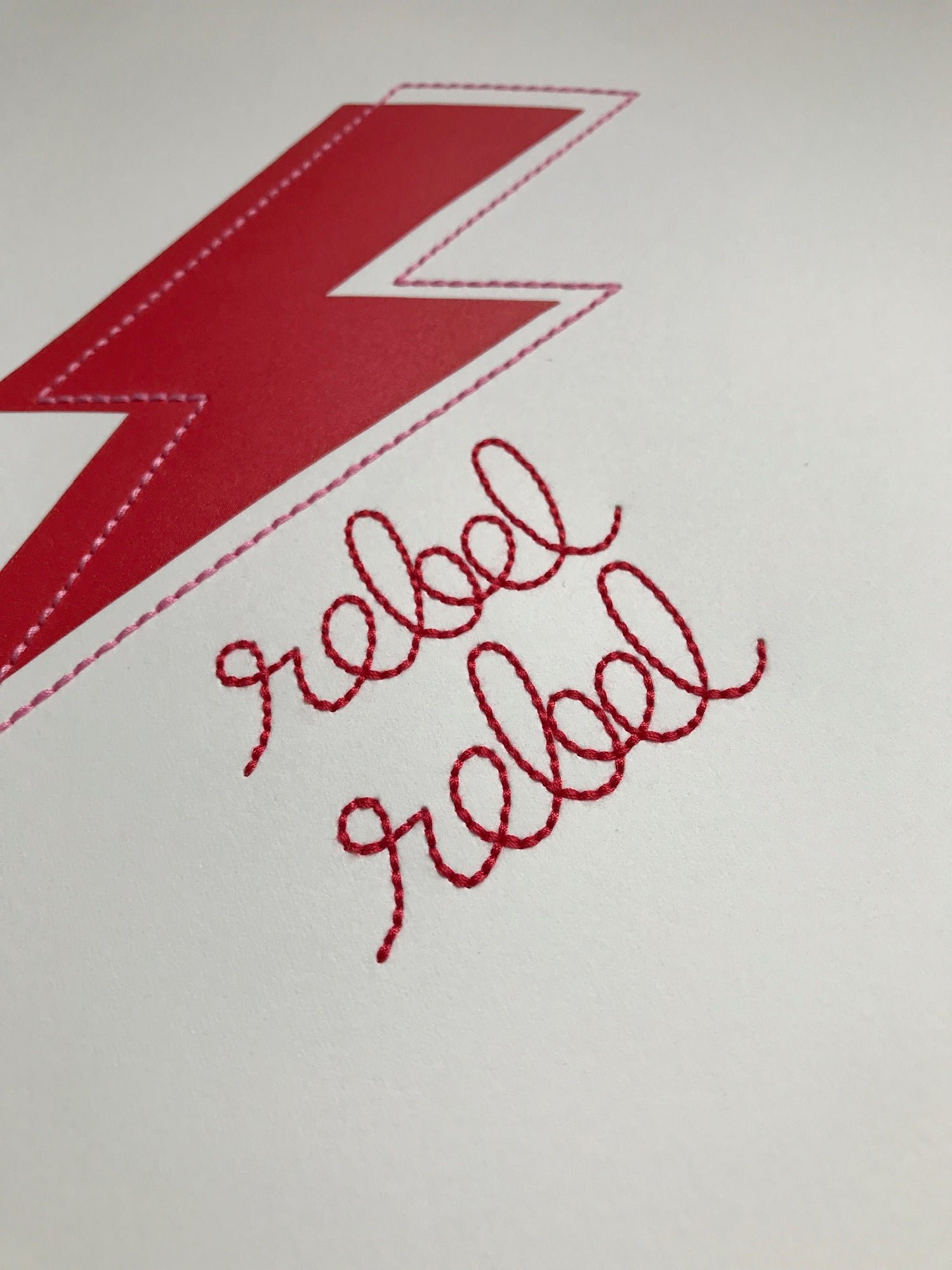 Rebel Rebel Embroidered Screen-Print