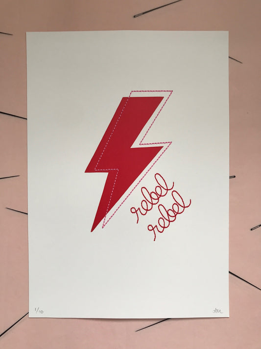 Rebel Rebel Embroidered Screen-Print 5