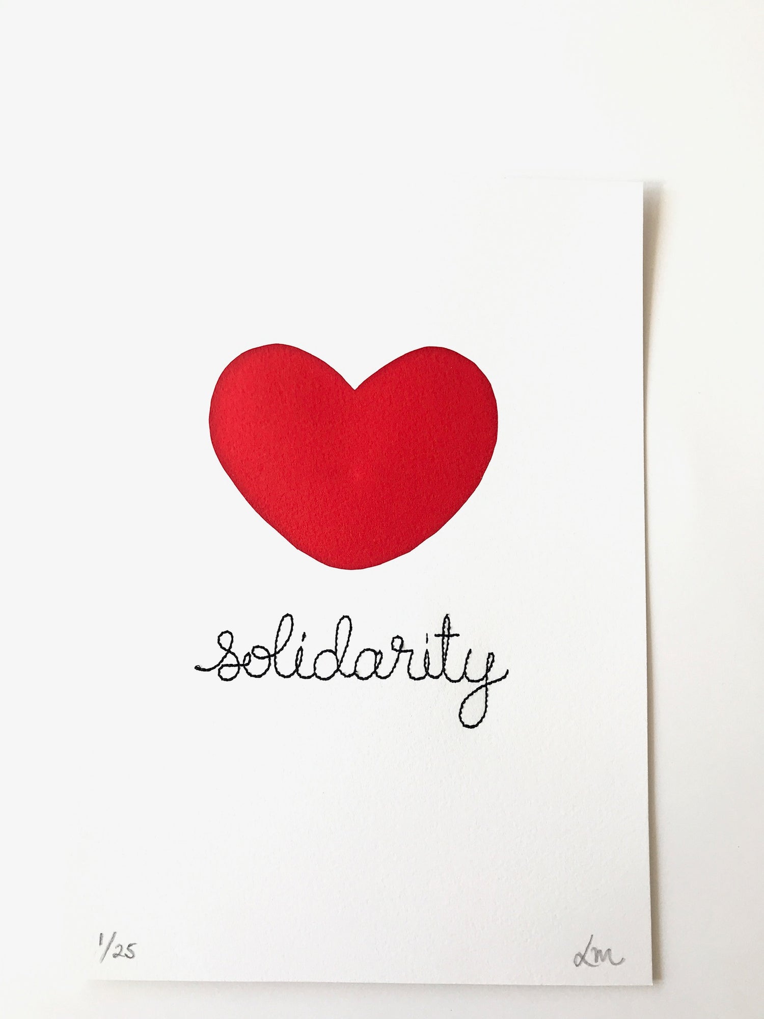 Solidarity Embroidered Screen-Print