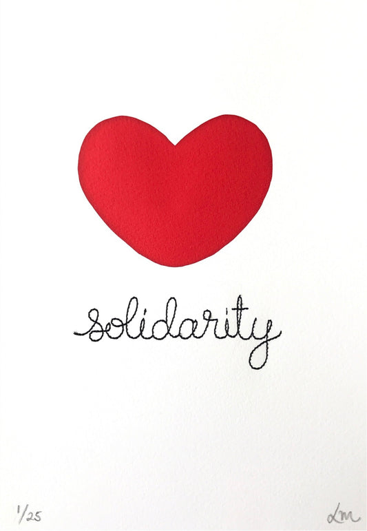 Solidarity Embroidered Screen-Print 1