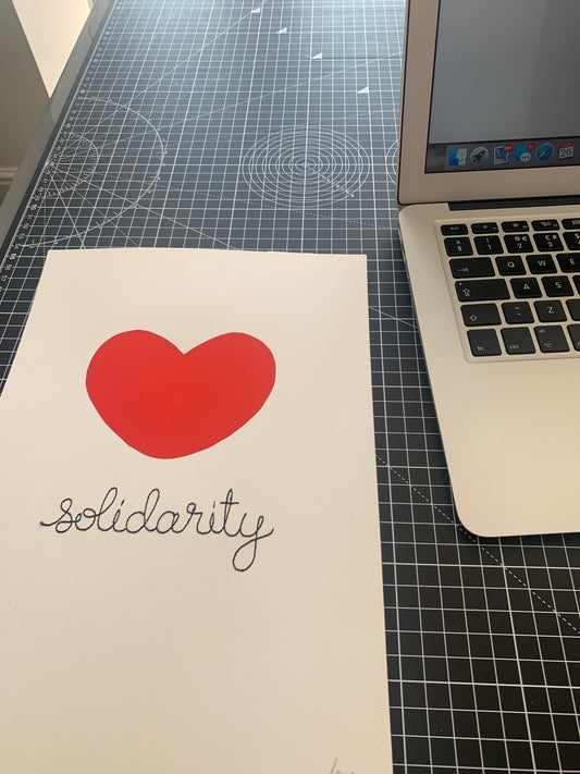 Solidarity Embroidered Screen-Print 2