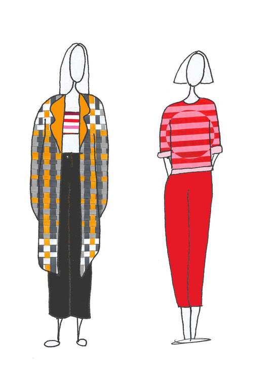 Stripes Textile Fashion Illustrations 2