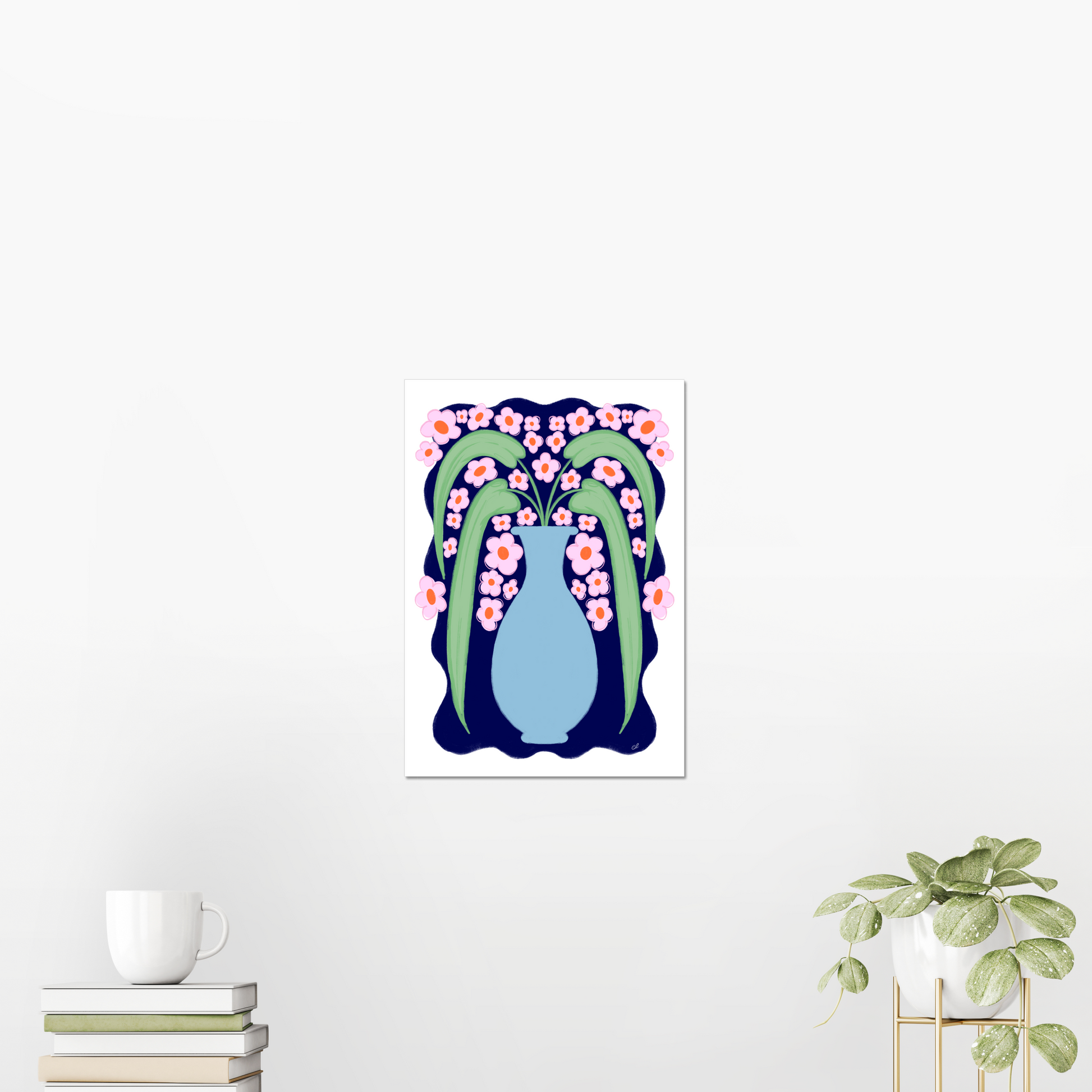 floral vase giclee art print